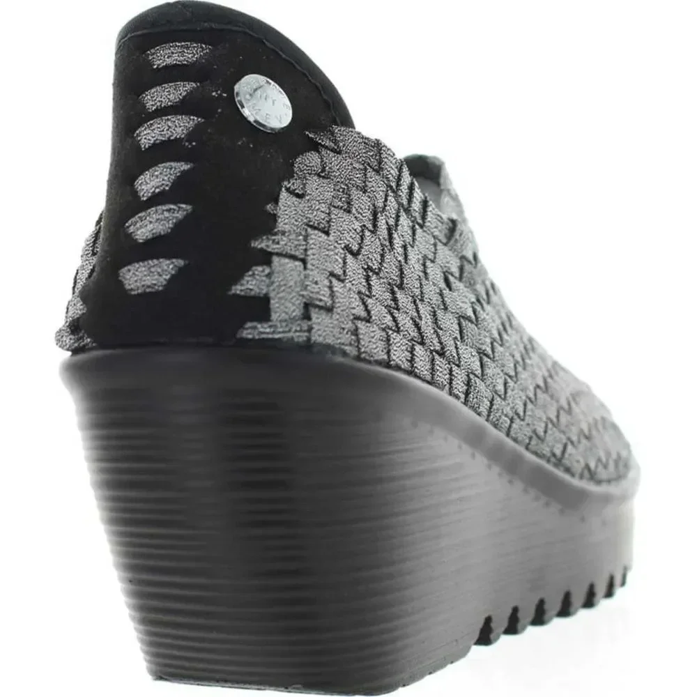 Bernie Mev Gem Wedge Greyish Blue Size 11